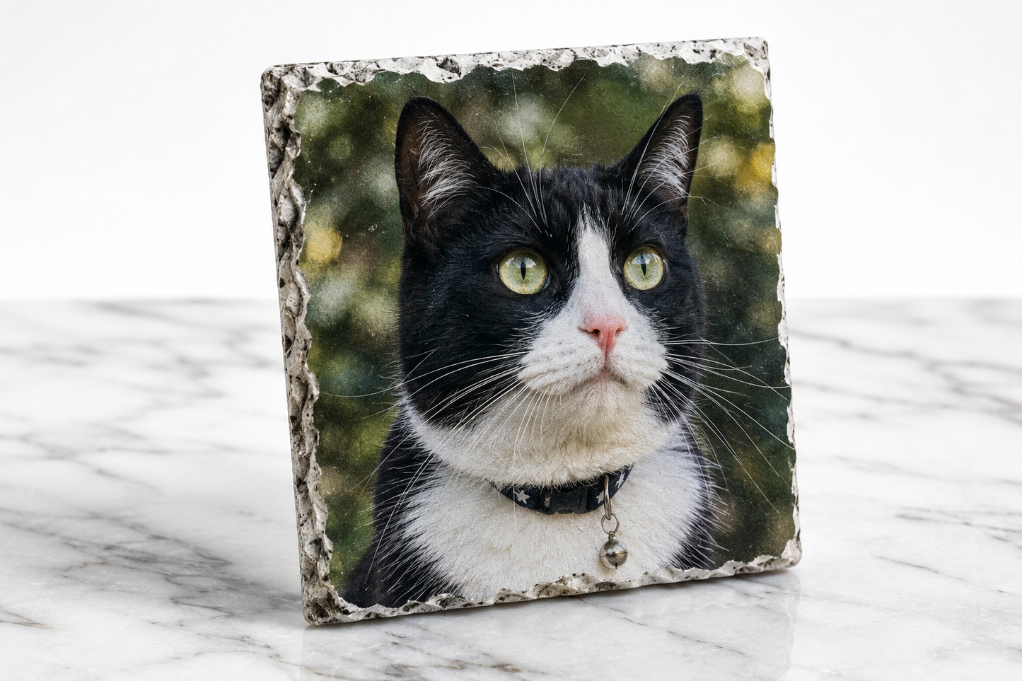 Custom Stone Coasters — UV Printed, Set of 4 | Personalized with Your Photo or Design