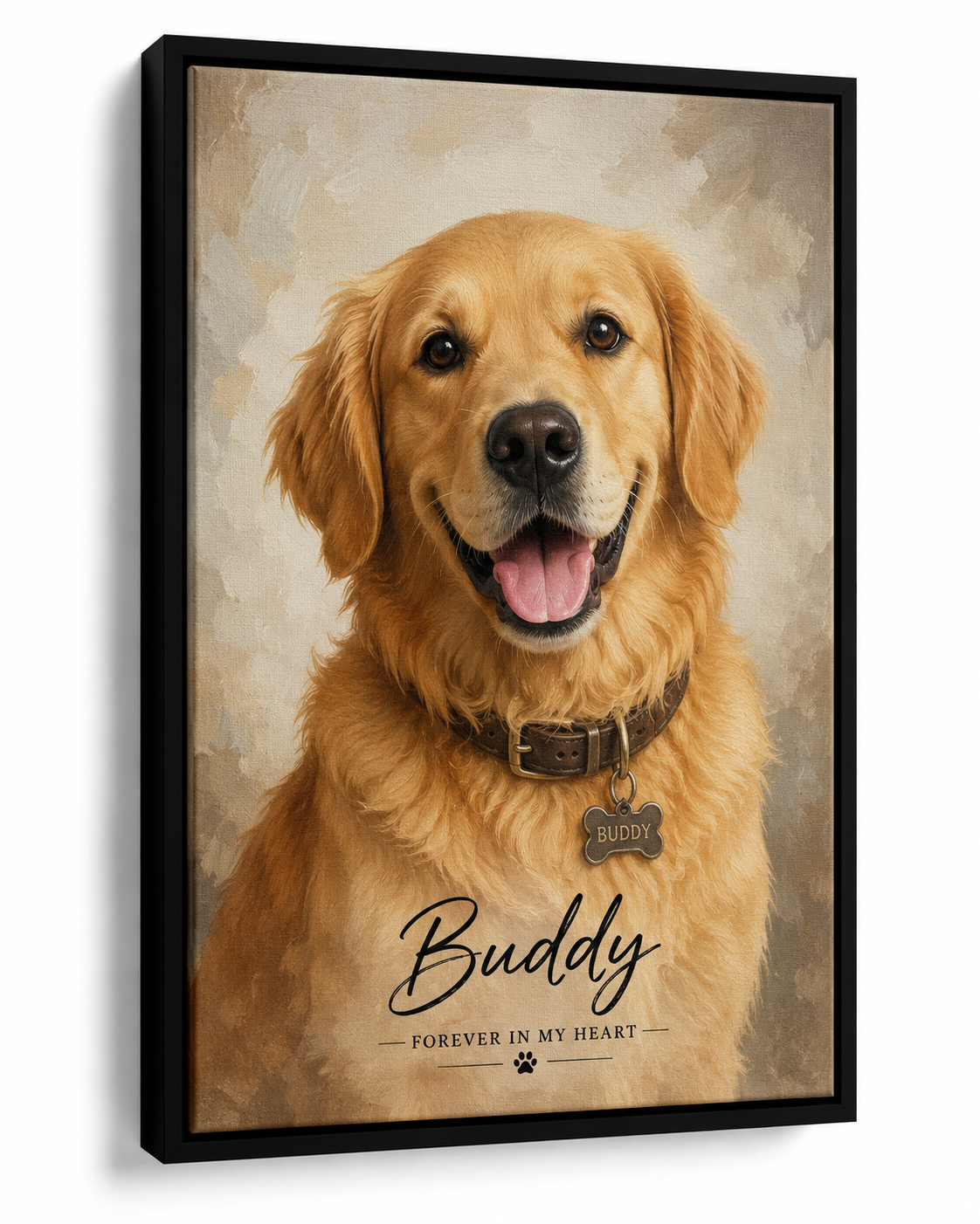 Custom Pet Portrait Canvas 12x16 in — UV Printed from Your Photo