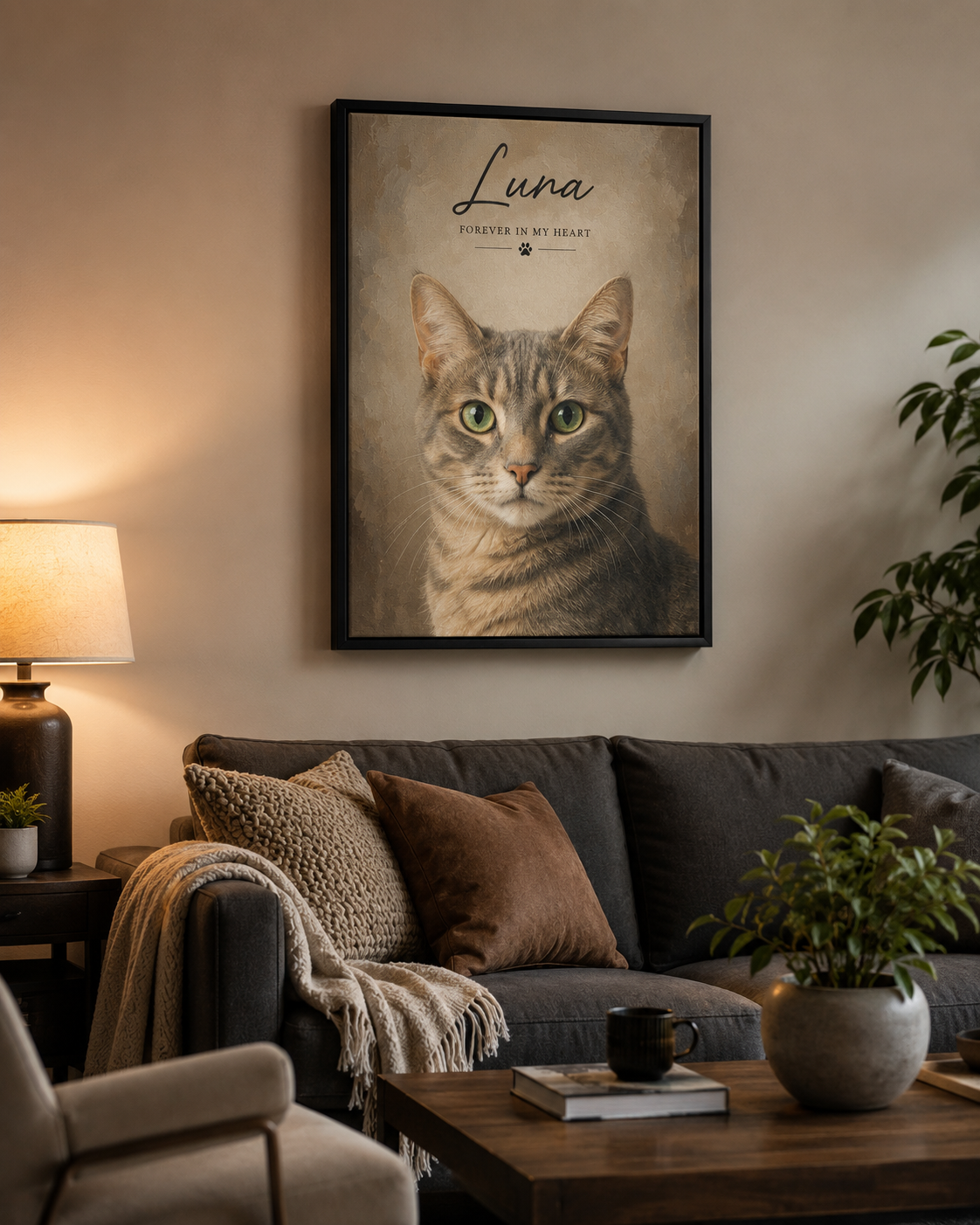 Custom Pet Portrait Canvas 12x16 in — UV Printed from Your Photo